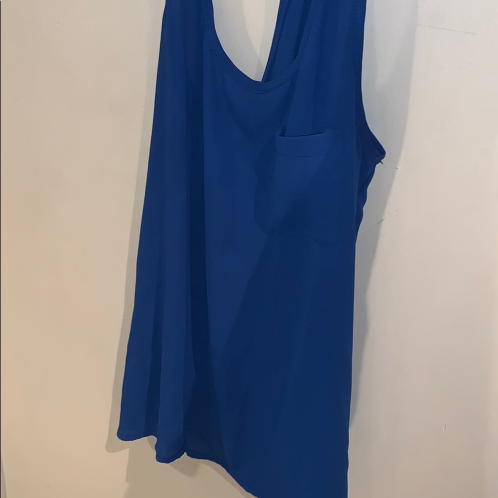 wet seal silky blue tank top!